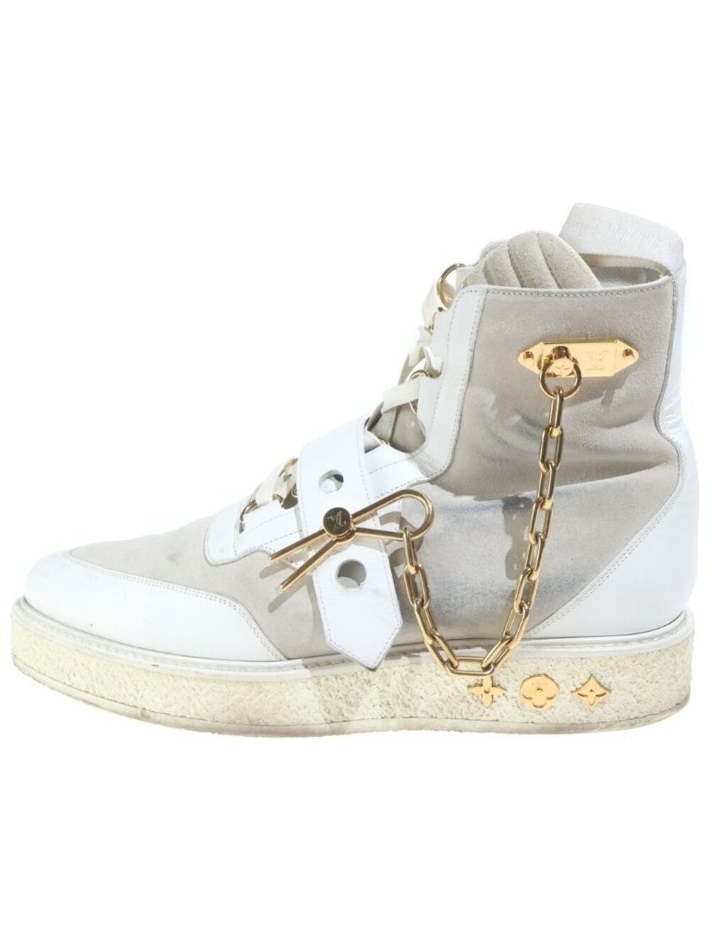 Louis Vuitton LV Creeper Line Chain Decoration Pointed Toe Ankle Boots High